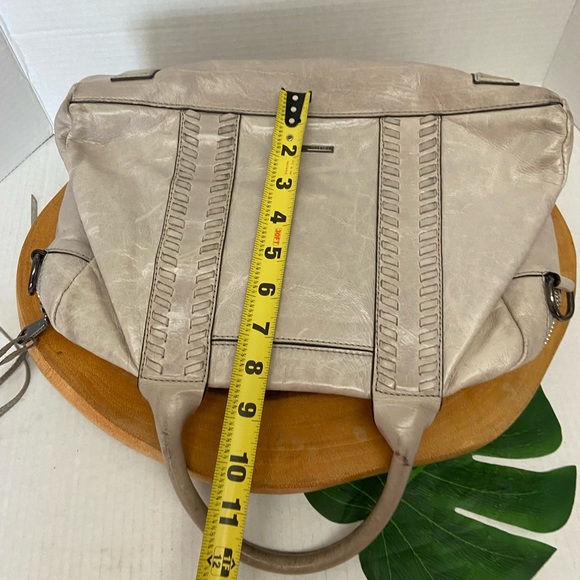 Large Rebecca Minkoff Oatmeal White Leather Tote Bag w/Shoulder Strap - Picture 14 of 14